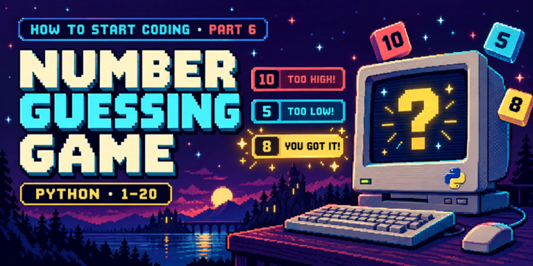 Retro Python Number Guessing Game